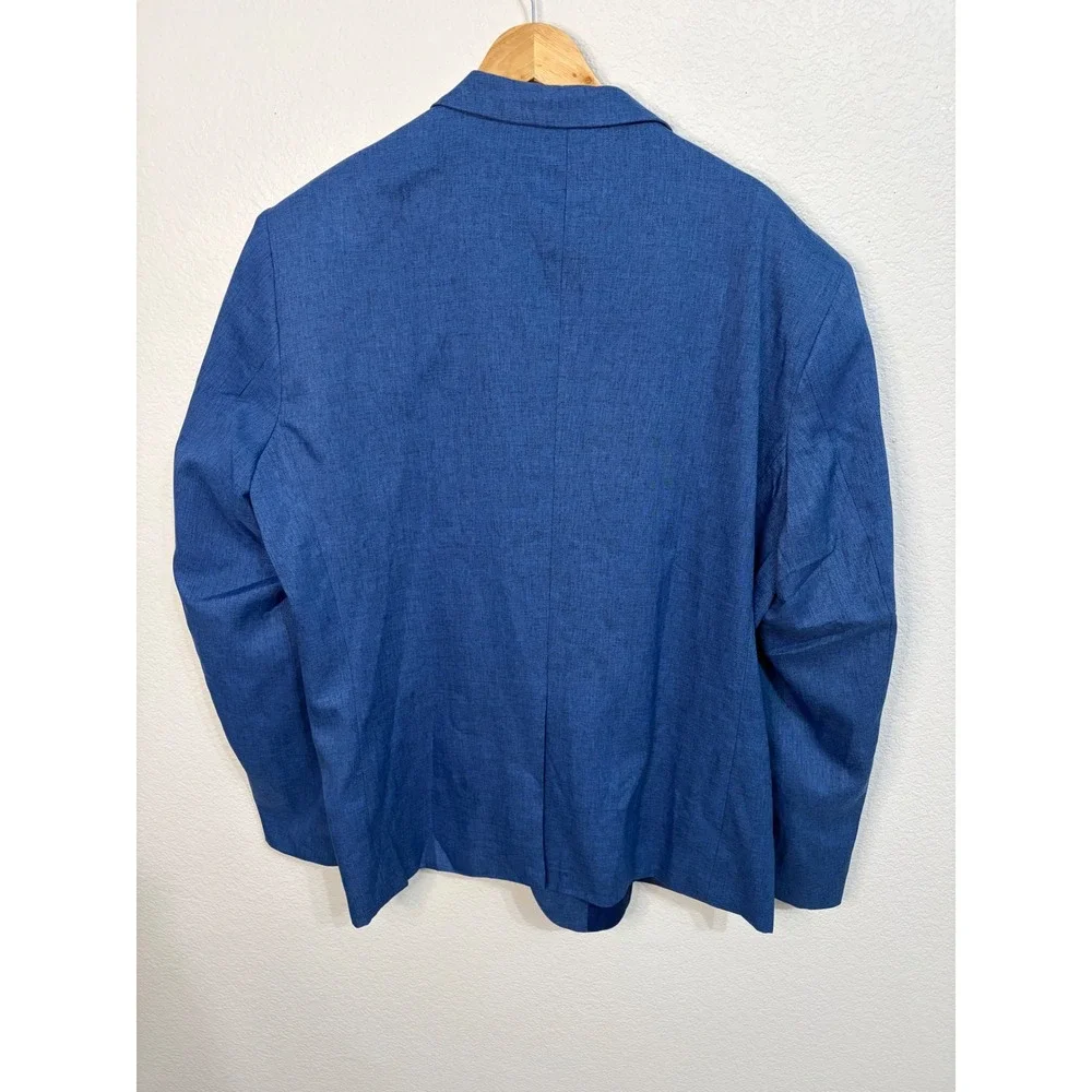 COOFANDY Mens Blue Lightweight Two Button Sport Coat Blazer XXL New